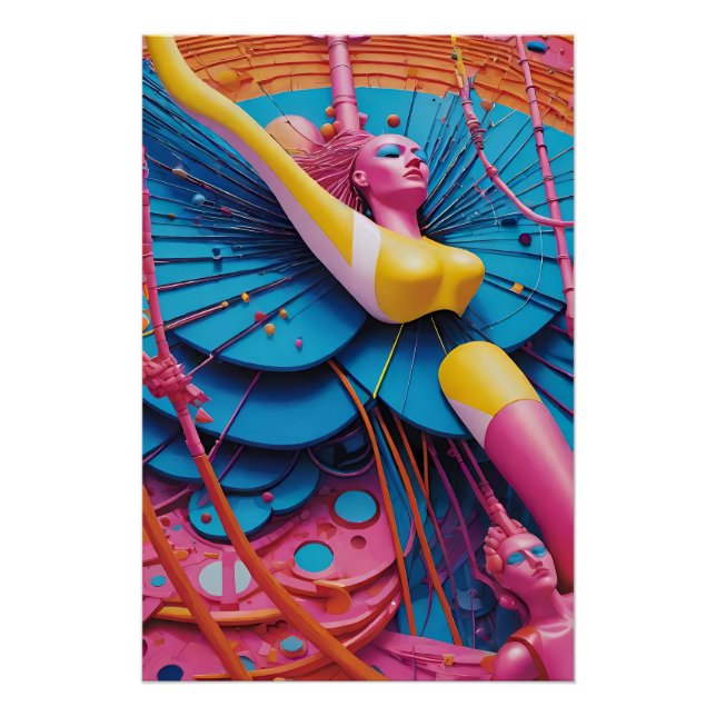 Poster Connecté au rêve - Ken Gage Art (Devant)