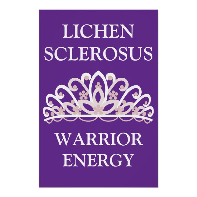 Poster Conscience du Lichen Scléreux "Énergie de Guerrier (Devant)