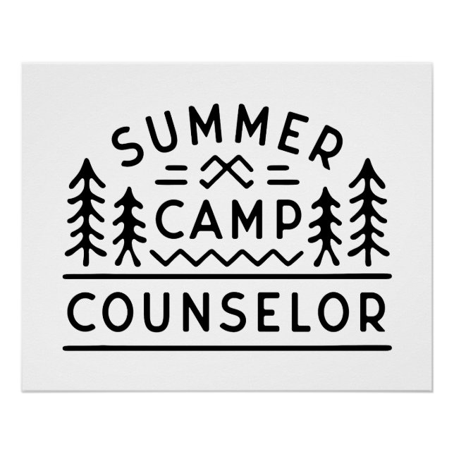 Poster Conseiller du camp d'été esthétique rétro (Devant)