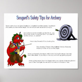 Poster Conseils de sécurité de Snogard pour le tir à l'ar