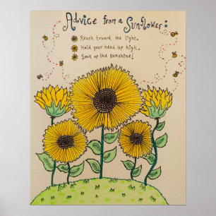 Poster "Conseils d'un tournesol"