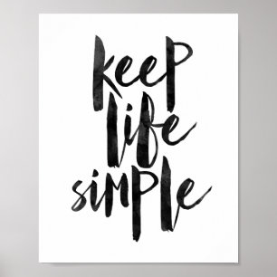 Poster Conserver la vie simple