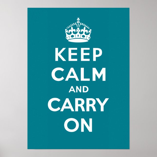 Poster Conserver le calme et continuer sur_AQUA (Devant)