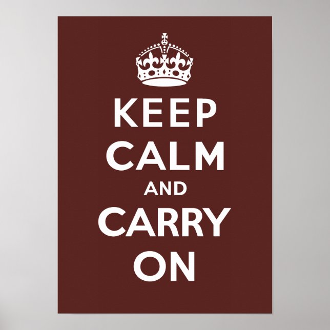 Poster Conserver le calme et continuer sur_CHOCOLATE (Devant)