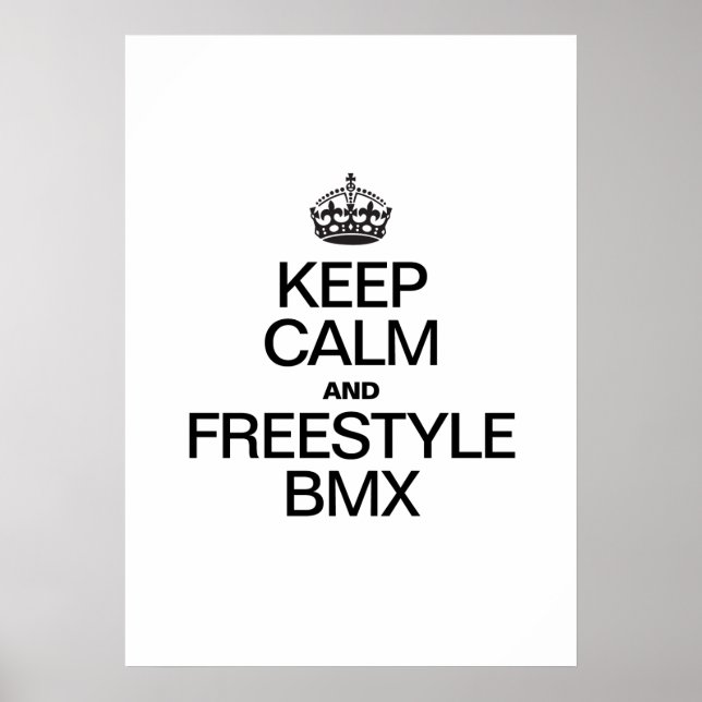 POSTER CONSERVEZ LE CALME ET LE BMX LIBRE (Devant)