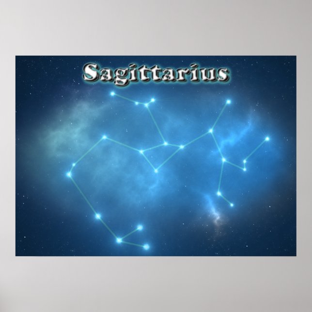 Poster constellation de Sagittaire (Devant)