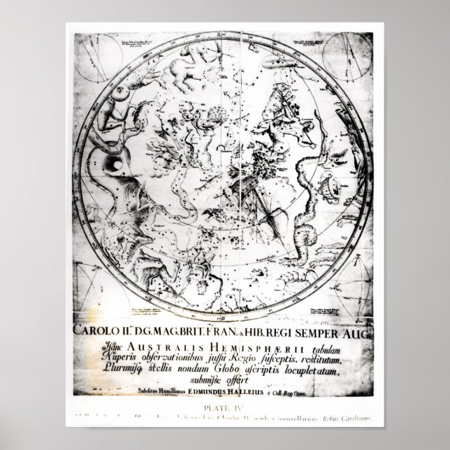 Poster Constellations de l'hémisphère Sud (Devant)