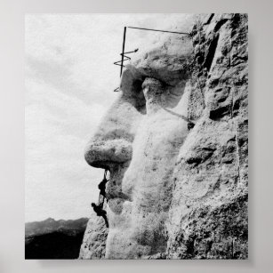 Poster Construction du Mont Rushmore