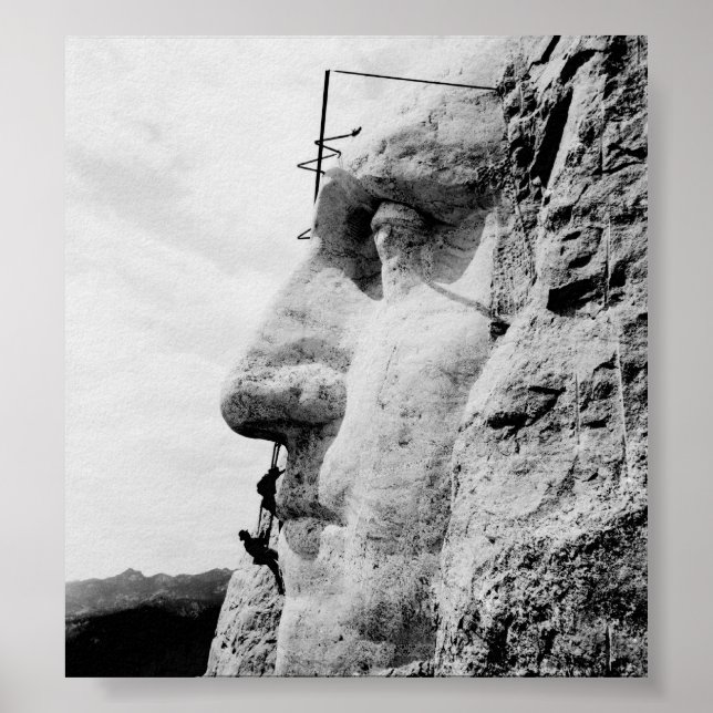 Poster Construction du Mont Rushmore (Devant)
