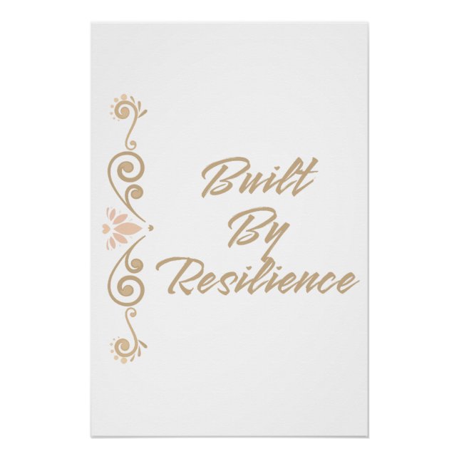 Poster Construit par la résilience Inspirant Motivationne (Devant)
