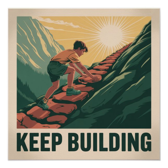 Poster Continuer à Construire (Devant)