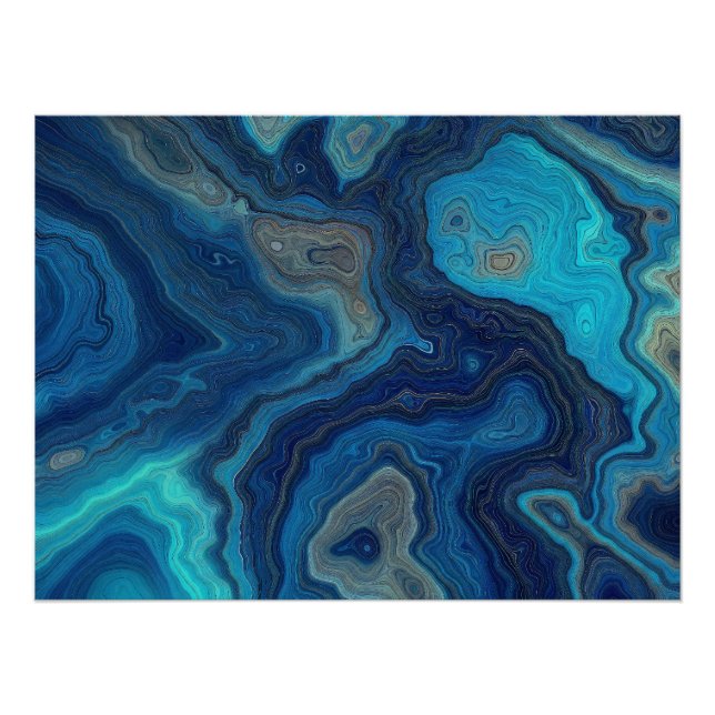 Poster « Contours pélagiques » – Un paysage marin abstrai (Devant)
