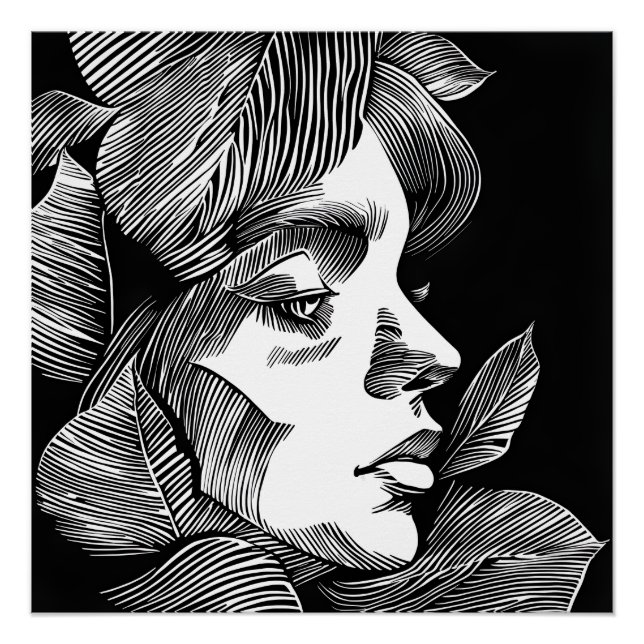 Poster Contraste en noir et blanc (Devant)