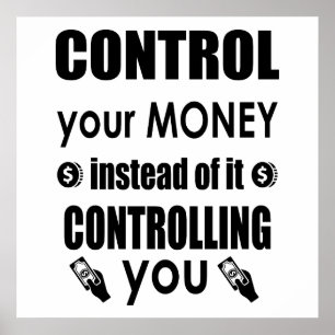 Poster Contrôlez votre argent Dave Ramsey citation Affich