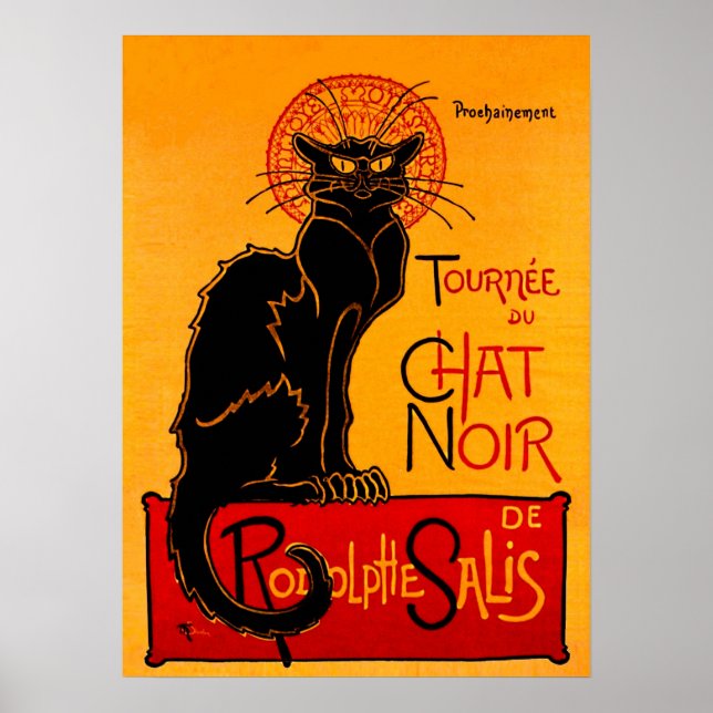 Poster CONVERSATION NOIR (chat noir) ~ (Devant)