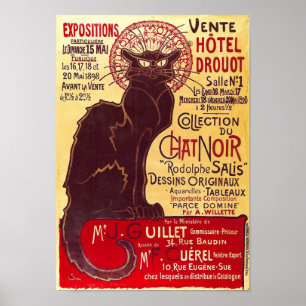 Poster Conversation vintage Noir, Vente Hôtel Drouot Stei