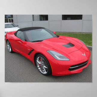Poster convertible C7 Corvette