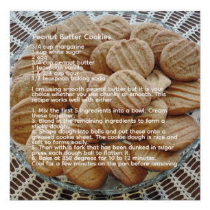 Poster Cookies au beurre d'arachide