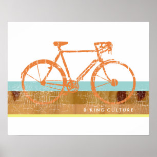 Poster cool & élégant, inspiré du cyclisme, vélo