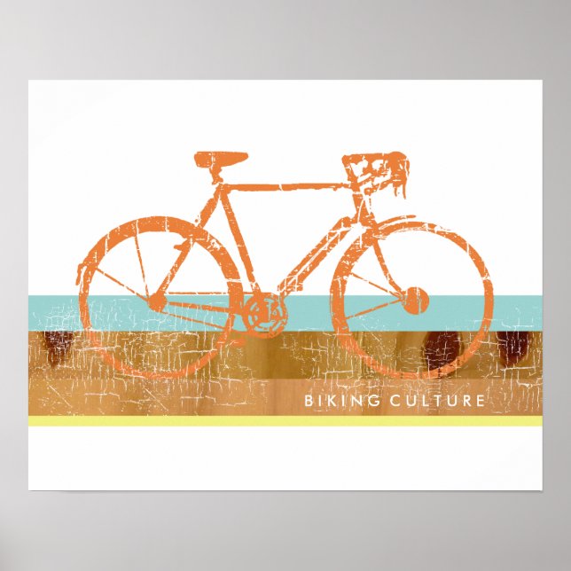 Poster cool & élégant, inspiré du cyclisme, vélo (Devant)