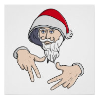 Cool Gangsta Hip hop Rap de la main Père Noël