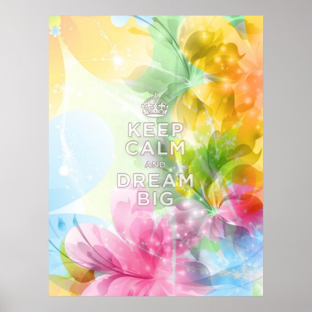 Poster Cool génial citation tendance "Keep Calm and Dream (Devant)