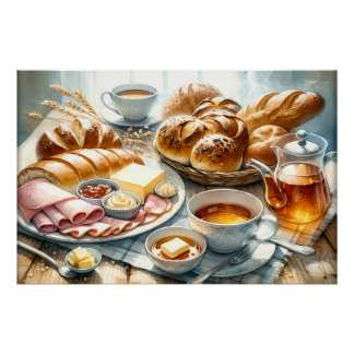 Poster Cool gourmets sandwich pain viande