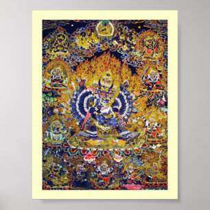 Poster Cool oriental tangka Yamantaka mort dieu tatouage