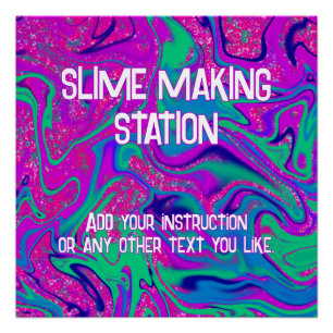 Poster Cool Rose Super fille Anniversaire Slime Party Per