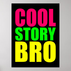 Poster Cool Story Bro dans le style néon