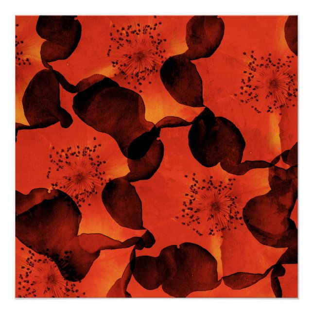 Poster Cool, tendance, unique art numérique de motif de f (Devant)