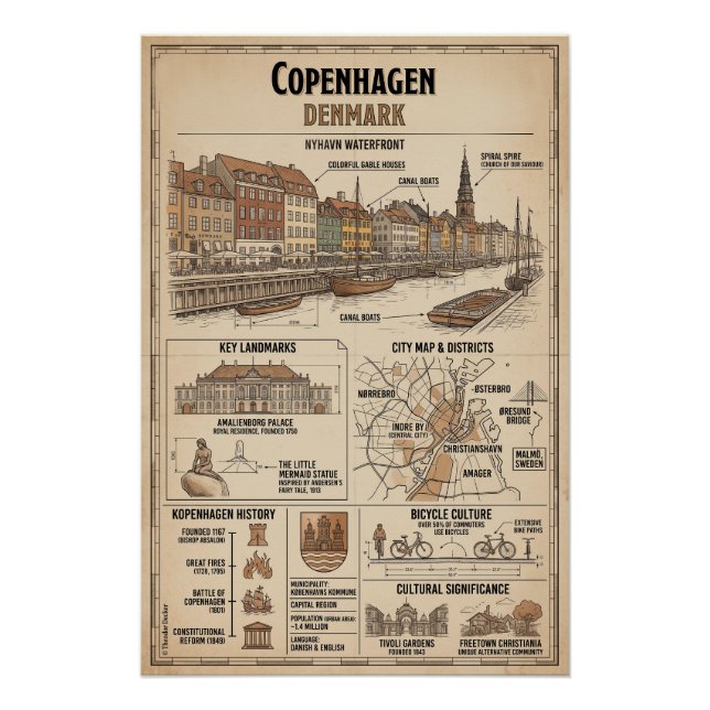 Poster Copenhague  (Devant)
