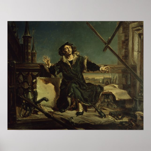Poster Copernicus in the tower at Frombork (Devant)