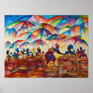 Poster Copie africaine de toile du marché II