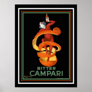 Poster Copie amère 12 x 16 de Cappiello Campari