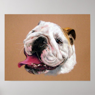 Poster Copie anglaise d'affiche de portrait de chien de