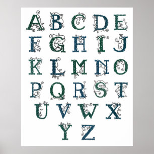 Poster Copie celtique d'alphabet