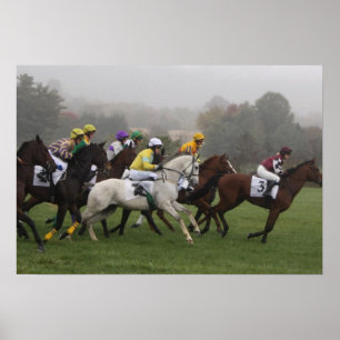 Poster Copie d'affiche de cheval de course