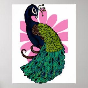 Poster Copie d'affiche de paon