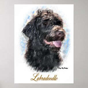 Poster Copie d'art de Labradoodle