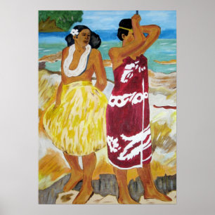 Poster Copie de femmes de Tahitian