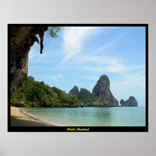 Poster Copie de Krabi Thaïlande de plage de Plage-Railay
