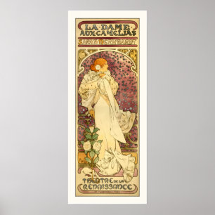 Poster Copie de l'original Mucha : La Dame aux Camélias