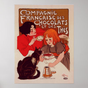 Poster Copie de rêve d'amants de chocolat chaud