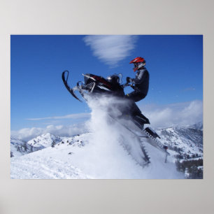 Poster Copie de saut de Snowmobile