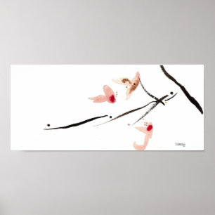Poster Copie désirante ardemment d'art de fleurs de