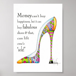 Poster Copie élevante d'humour de chaussure