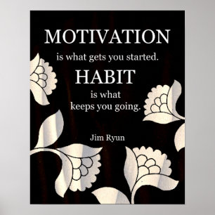 Poster Copie Habitude-De motivation d'art