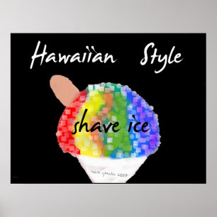 Poster Copie hawaïenne d'art de glace de rasage de style