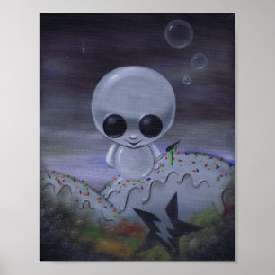 Poster copie soucieuse d'art d'artiste